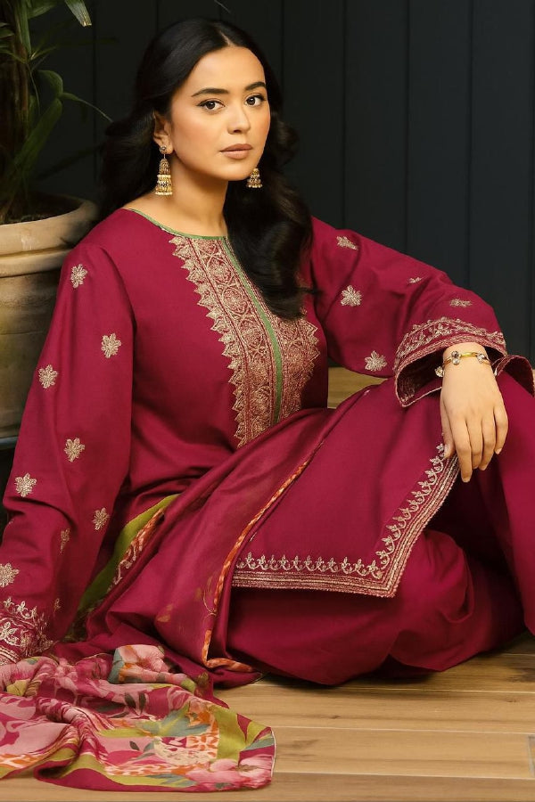 DHANAK 3PC Embroidered